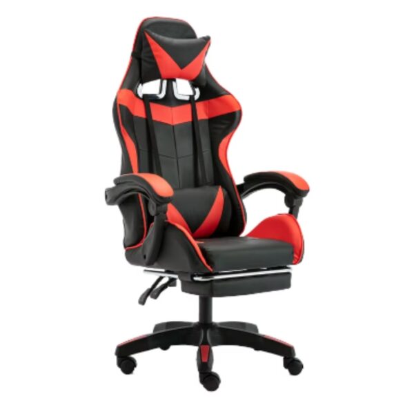 Silla Gamer Ergonómica Reclinable Giratoria Posa Pies Cómoda, Material Del Tapizado Vinipiel - Imagen 3