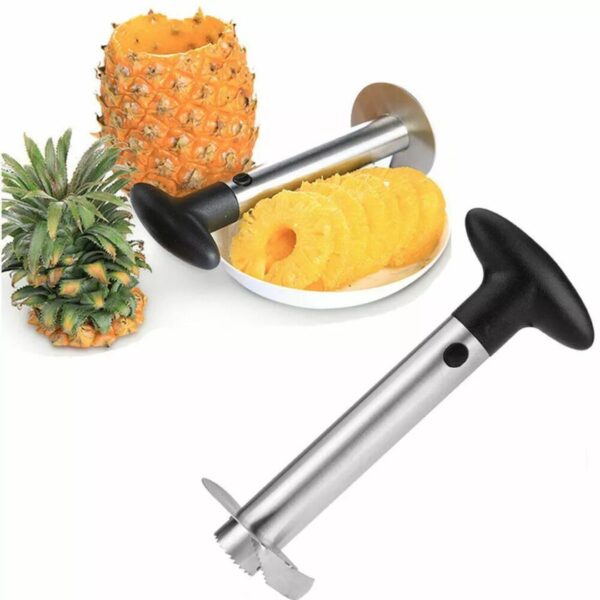 Rebanadora de piña cortadora de acero inoxidable cocina cortadora de frutas removedor 1 pieza - Imagen 2