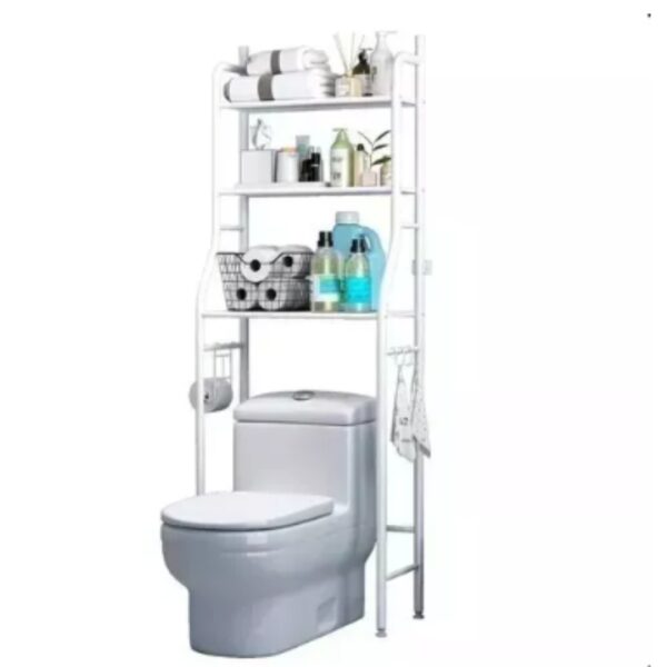 Mueble Organizador de Baño Toilet Rack - Estante de Metal en Color Blanco - Imagen 3